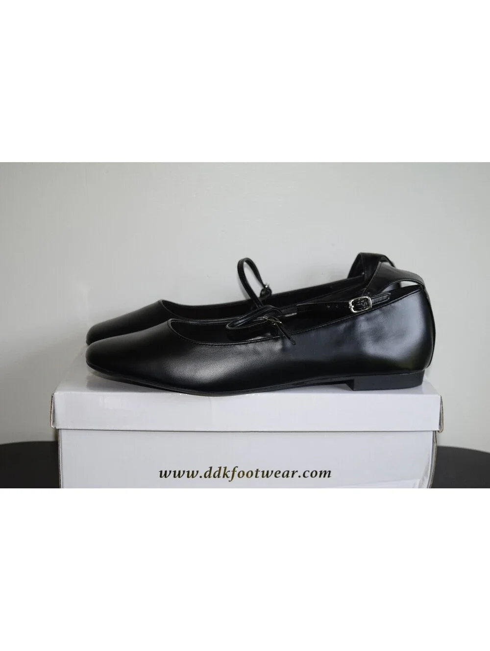 Kayleen by Los Angeles Black Double Strap Mary Jane Ballet Flats Size 11 New